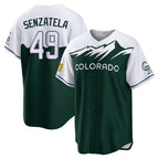 BIPIHUC C.Rockies #49 Antonio Senzatela Player Green City Connect Home Game Stitched Jerseys