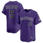 BIPIHUC C.Rockies #5 Matt Holliday Player Purple Limited Home Stitched Jerseys