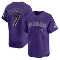 BIPIHUC C.Rockies #7 Matt Holliday Player Purple Limited Home Stitched Jerseys