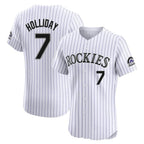 BIPIHUC C.Rockies #7 Matt Holliday Player White Limited Elite Home Stitched Jerseys