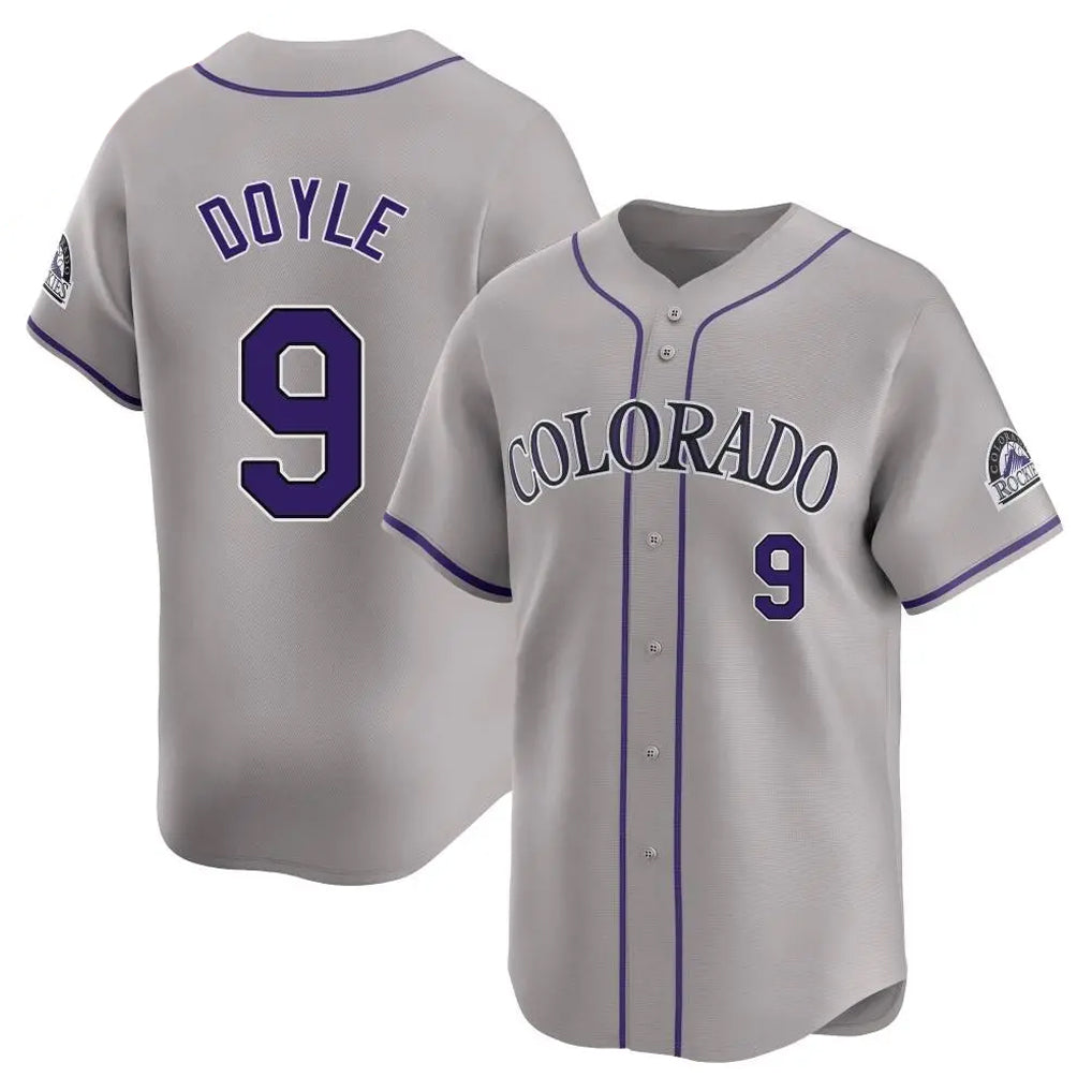 BIPIHUC C.Rockies #9 Brenton Doyle Player Gray Limited Home Stitched Jerseys