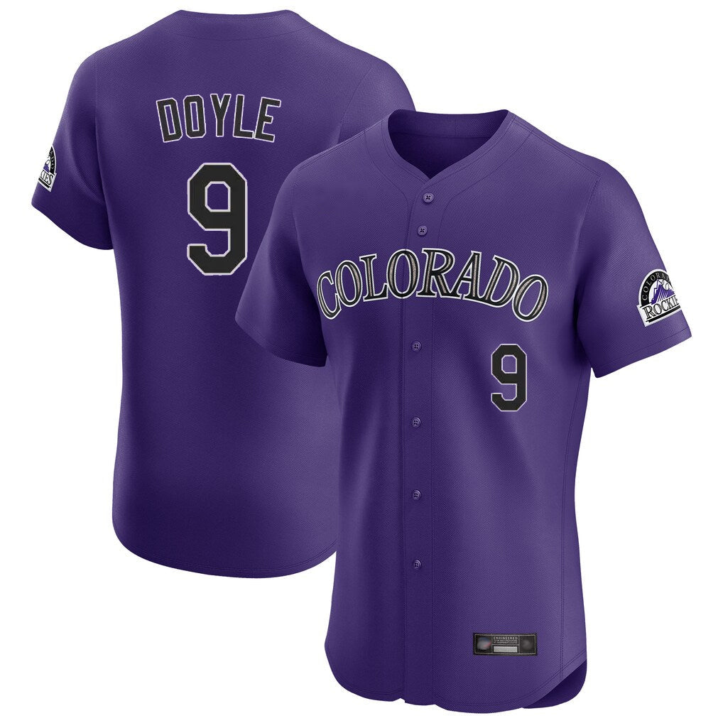 BIPIHUC C.Rockies #9 Brenton Doyle Player Purple Limited Elite Home Stitched Jerseys