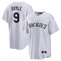 BIPIHUC C.Rockies #9 Brenton Doyle Player White Game Home Stitched Jerseys