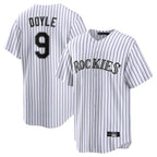 BIPIHUC C.Rockies #9 Brenton Doyle Player White Game Home Stitched Jerseys