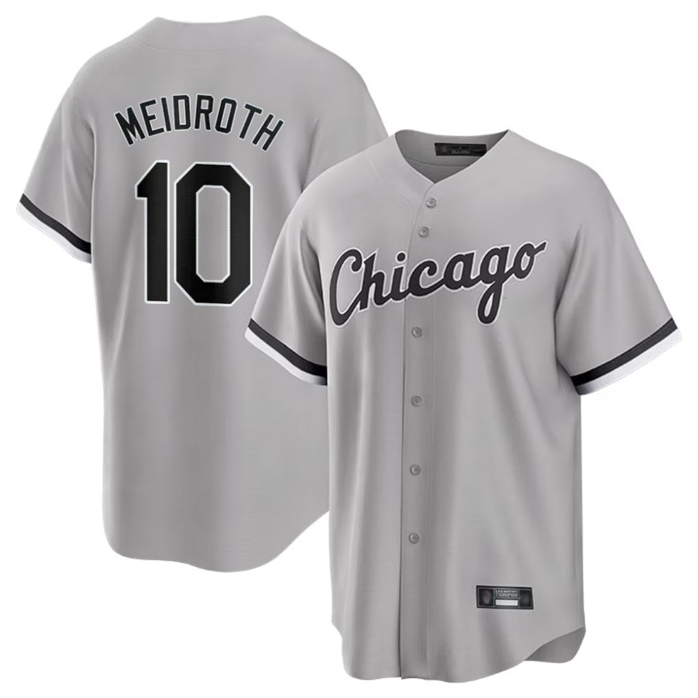 BIPIHUC C.White Sox #10 Chase Meidroth Player Gray Road Limited Home Stitched Jerseys