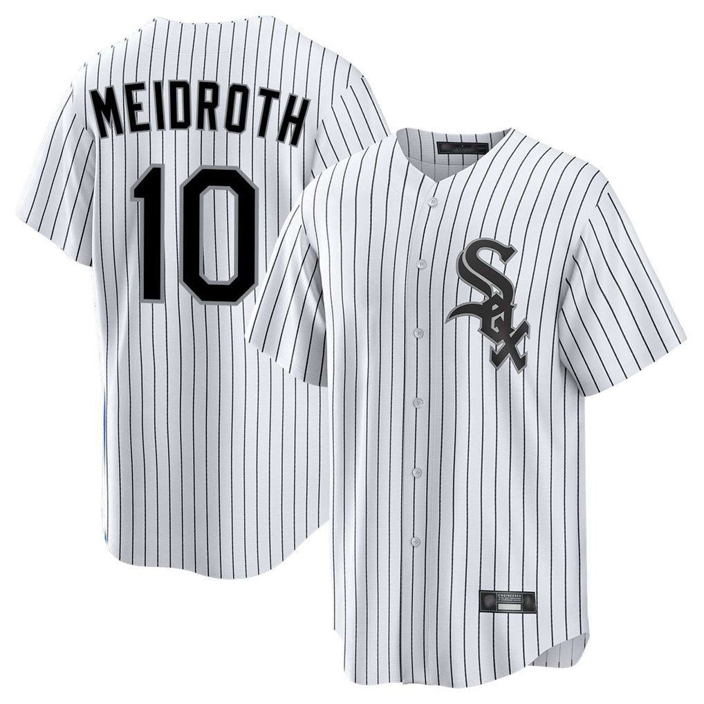 BIPIHUC C.White Sox #10 Chase Meidroth Player White Stripe Home Game Stitched Jerseys