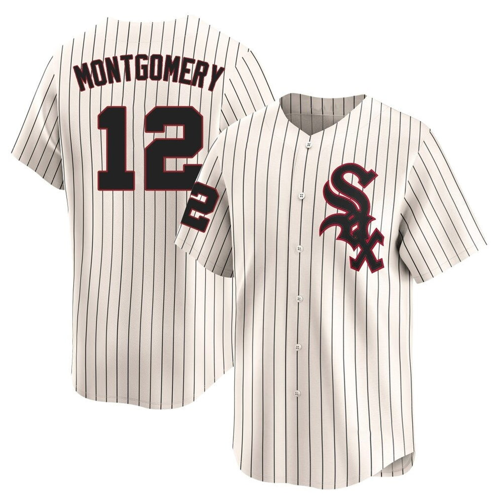 BIPIHUC C.White Sox #12 Colson Montgomery Player Cream Cooperstown Collection Limited Home Stitched Jerseys
