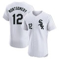 BIPIHUC C.White Sox #12 Colson Montgomery Player White Stripe Limited Elite Home Stitched Jerseys