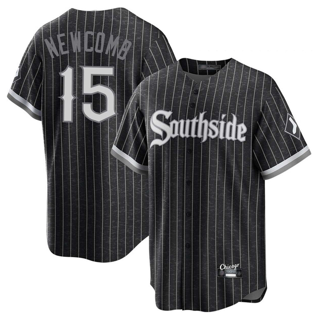 BIPIHUC C.White Sox #15 Sean Newcomb Player Black City Connect Home Game Stitched Jerseys