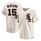 BIPIHUC C.White Sox #15 Sean Newcomb Player Cream Cooperstown Collection Limited Home Stitched Jerseys