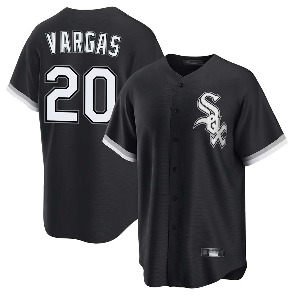 BIPIHUC C.White Sox #20 Miguel Vargas Player Black Home Game Stitched Jerseys