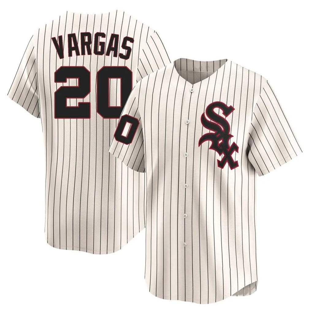 BIPIHUC C.White Sox #20 Miguel Vargas Player Cream Cooperstown Collection Limited Home Stitched Jerseys