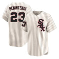 BIPIHUC C.White Sox #23 Andrew Benintendi Player Cream Cooperstown Collection Limited Home Stitched Jerseys