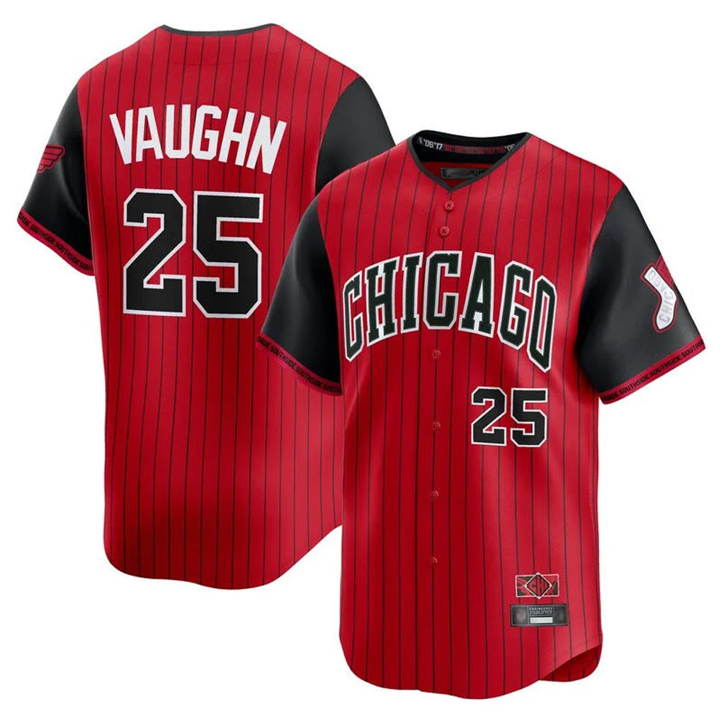 BIPIHUC C.White Sox #25 Andrew Vaughn Player Red City Connect Limited Home Stitched Jerseys