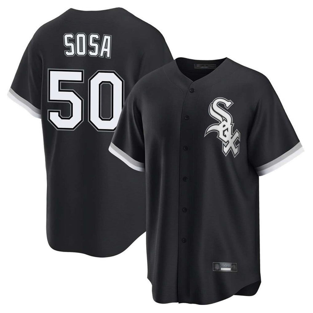 BIPIHUC C.White Sox #50 Lenyn Sosa Player Black Home Game Stitched Jerseys
