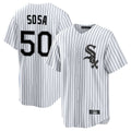 BIPIHUC C.White Sox #50 Lenyn Sosa Player White Stripe Home Game Stitched Jerseys