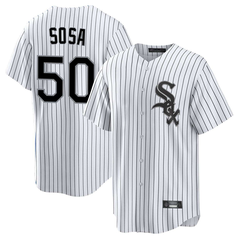 BIPIHUC C.White Sox #50 Lenyn Sosa Player White Stripe Home Game Stitched Jerseys