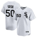 BIPIHUC C.White Sox #50 Lenyn Sosa Player White Stripe Limited Home Stitched Jerseys