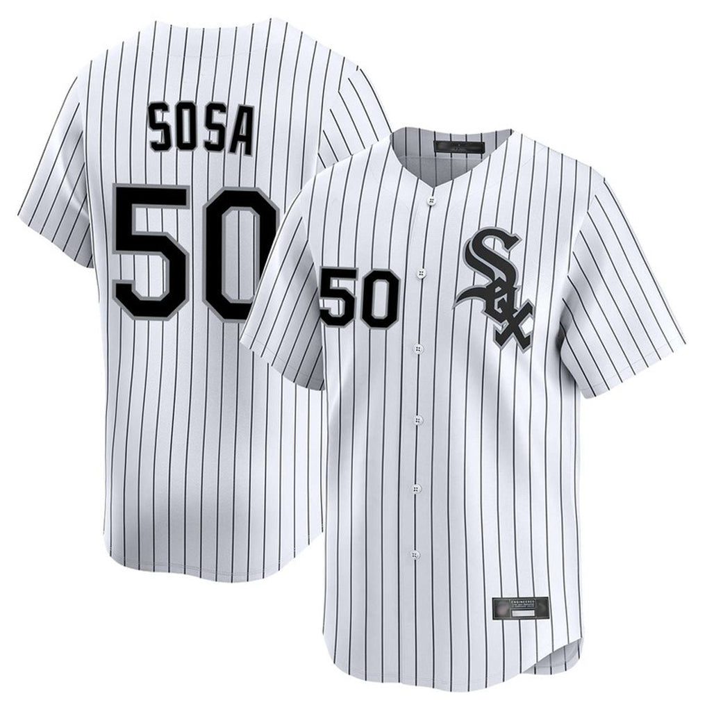 BIPIHUC C.White Sox #50 Lenyn Sosa Player White Stripe Limited Home Stitched Jerseys