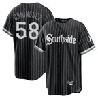 BIPIHUC C.White Sox #58 Seranthony Dom¡§anguez Player Black City Connect Home Game Stitched Jerseys