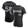 BIPIHUC C.White Sox #58 Seranthony Dom¡§anguez Player Black City Connect Limited Elite Home Stitched Jerseys