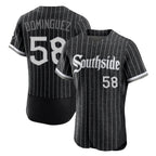 BIPIHUC C.White Sox #58 Seranthony Dom¡§anguez Player Black City Connect Limited Elite Home Stitched Jerseys