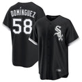 BIPIHUC C.White Sox #58 Seranthony Dom¡§anguez Player Black Home Game Stitched Jerseys