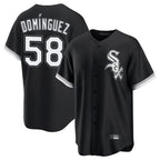 BIPIHUC C.White Sox #58 Seranthony Dom¡§anguez Player Black Home Game Stitched Jerseys