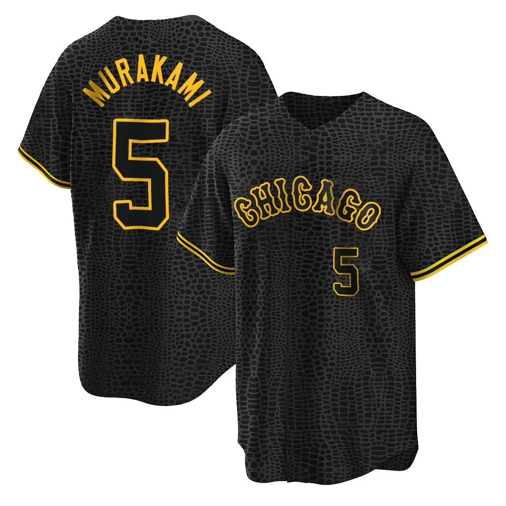 BIPIHUC C.White Sox #5 Munetaka Murakami Player Black Snake Skin City Home Game Stitched Jerseys
