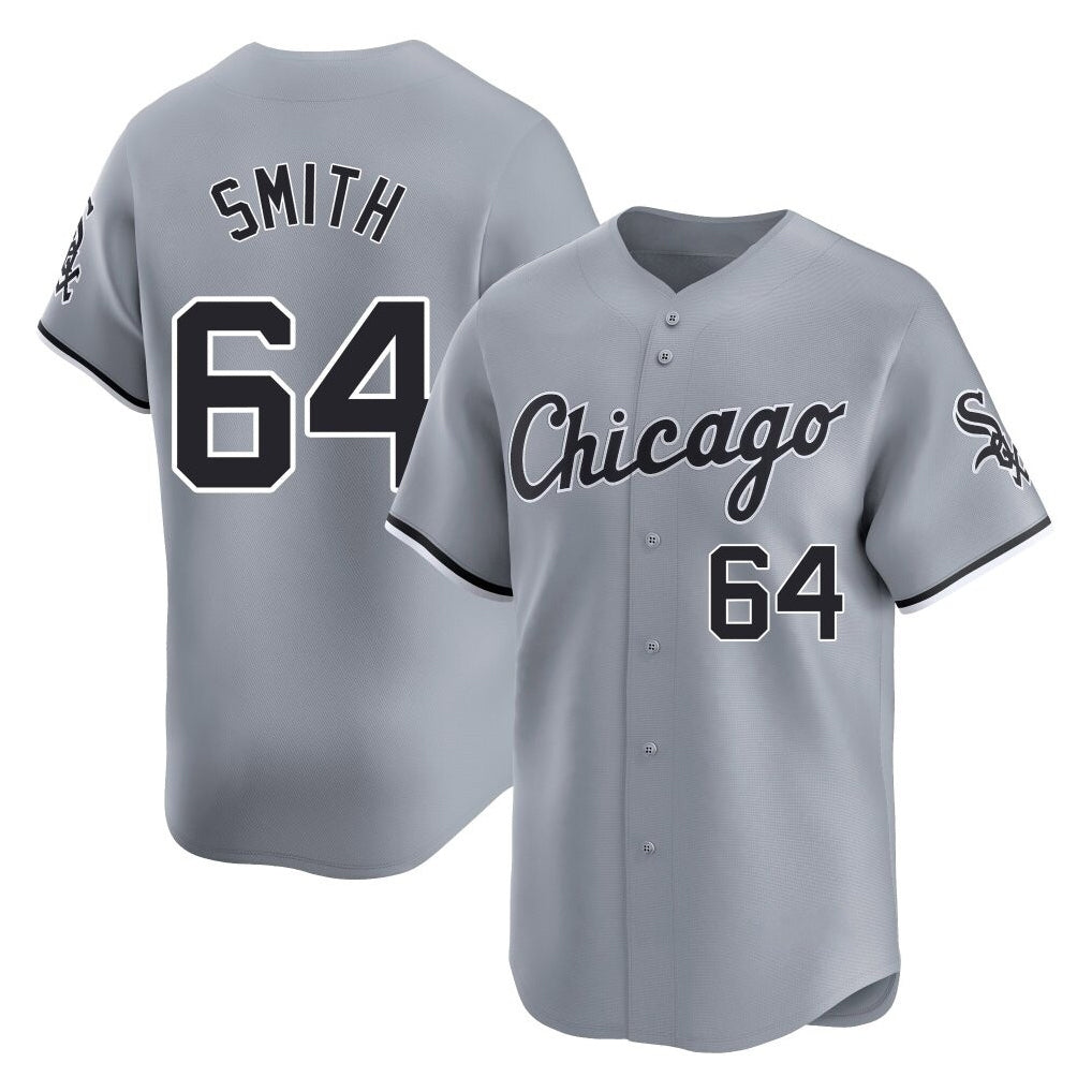 BIPIHUC C.White Sox #64 Shane Smith Player Gray Road Limited Home Stitched Jerseys