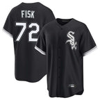 BIPIHUC C.White Sox #72 Carlton Fisk Player Black Home Game Stitched Jerseys