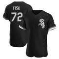 BIPIHUC C.White Sox #72 Carlton Fisk Player Black Limited Elite Home Stitched Jerseys