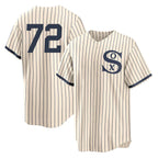 BIPIHUC C.White Sox #72 Carlton Fisk Player Cream Field of Dreams Home Game Stitched Jerseys