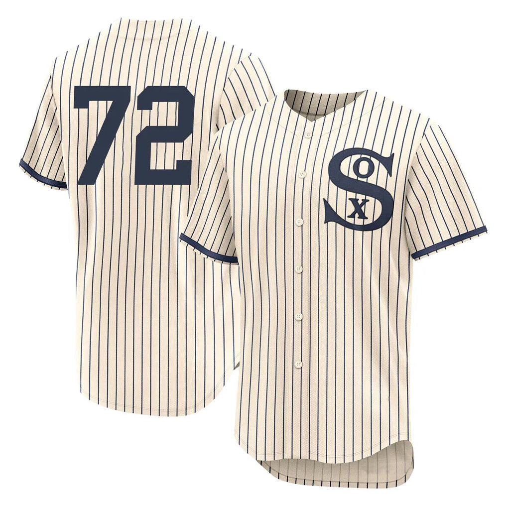 BIPIHUC C.White Sox #72 Carlton Fisk Player Cream Field of Dreams Limited Elite Home Stitched Jerseys