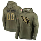BIPIHUC Custom A.Cardinals Olive Salute to Service Limited Hoodie Any Name & Numbers Stitched Jerseys