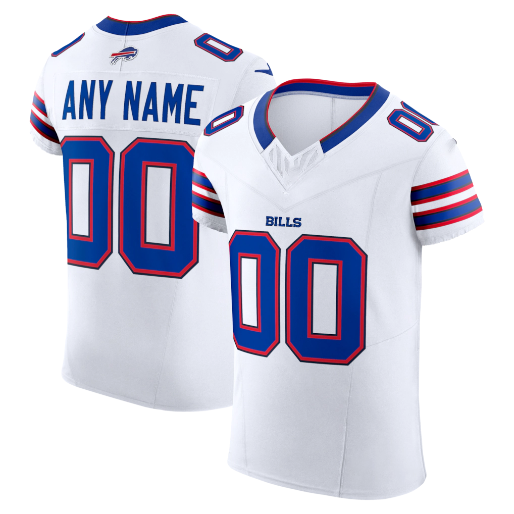 BIPIHUC Custom B.Bills White Vapor F.U.S.E. Elite Stitched Jerseys