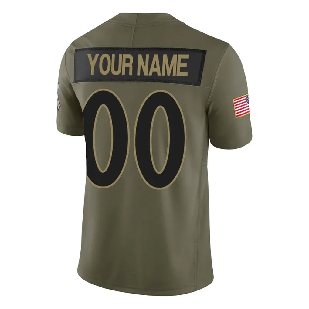 BIPIHUC Custom B.Ravens Olive Salute To Service Limited Home Game Any Name & Numbers Stitched Jerseys