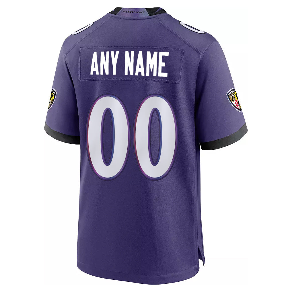 BIPIHUC Custom B.Ravens Purple Home Game Any Name & Numbers Stitched Jerseys
