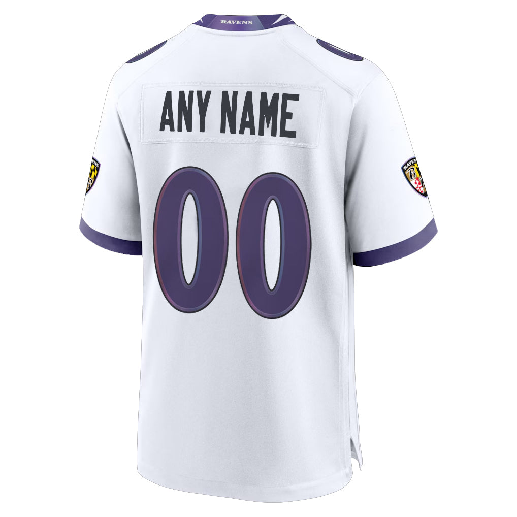 BIPIHUC Custom B.Ravens White Home Game Any Name & Numbers Stitched Jerseys