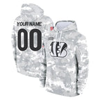 BIPIHUC Custom C.Bengals Arctic Camo Salute to Service Pullover Hoodie Limited Any Name & Numbers Stitched Jerseys