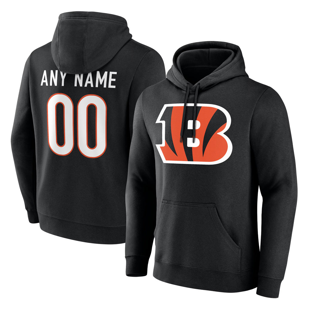 BIPIHUC Custom C.Bengals Black Long Sleeve Hoodie Any Name & Numbers Stitched Jerseys