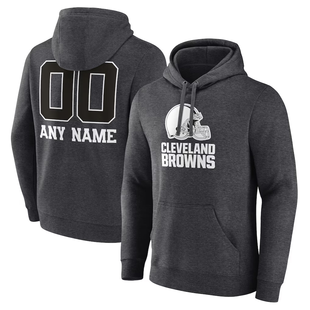 BIPIHUC Custom C.Browns Charcoal Primetime Logo Hoodie Any Name & Numbers Stitched Jerseys