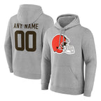 BIPIHUC Custom C.Browns Gray Salute to Service Pullover Hoodie Limited Any Name & Numbers Stitched Jerseys