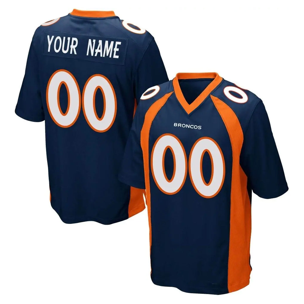 BIPIHUC Custom D.Broncos Navy Game Any Name & Numbers Stitched Jerseys