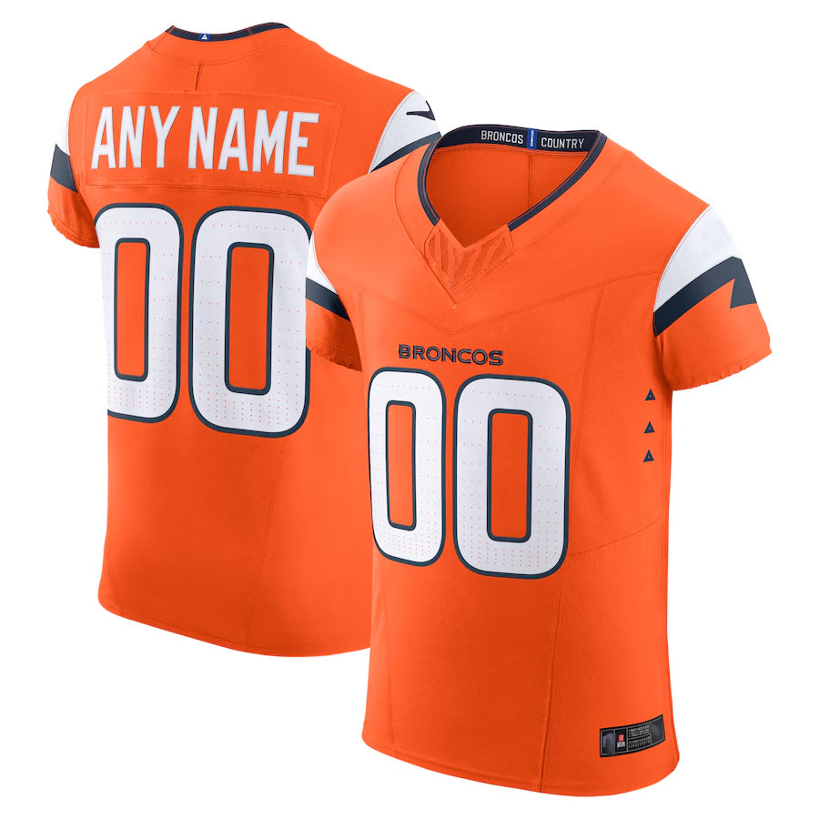 BIPIHUC Custom D.Broncos Vapor F.U.S.E. Elite Orange Stitched Jerseys