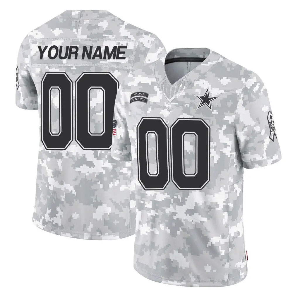 BIPIHUC Custom D.Cowboys Arctic Camo Salute to Service Limited Home Game Any Name & Numbers Stitched Jerseys