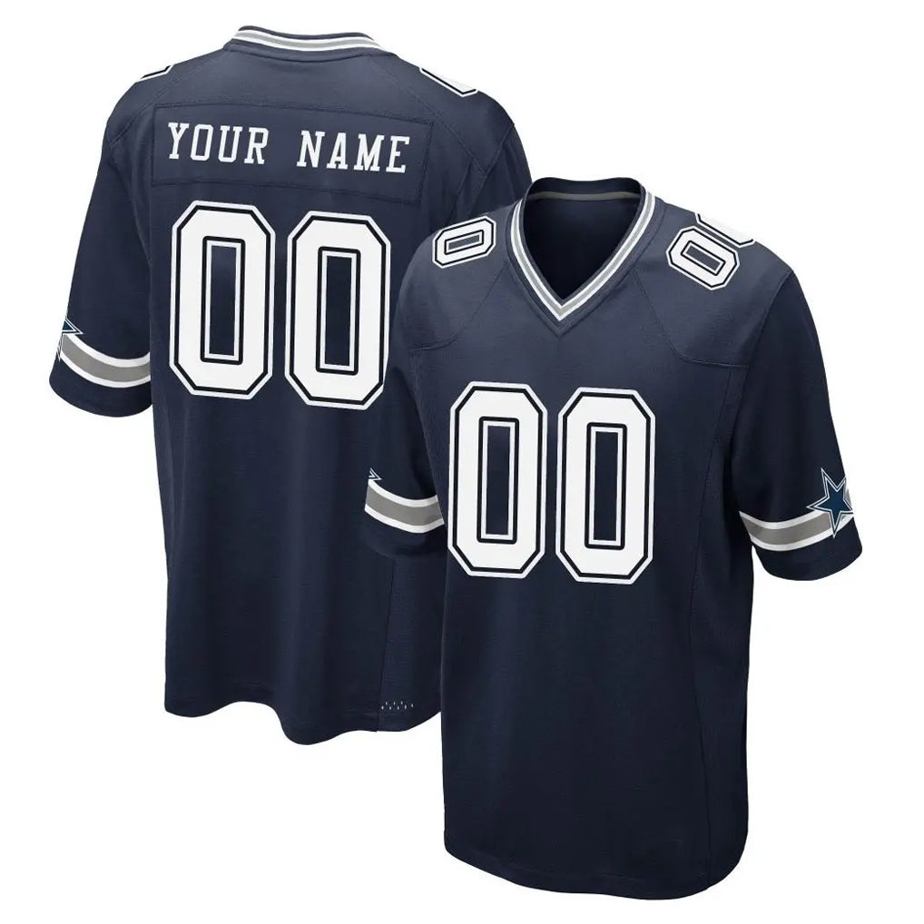 BIPIHUC Custom D.Cowboys Navy Home Game Any Name & Numbers Stitched Jerseys