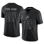 BIPIHUC Custom D.Lions Black RFLCTV Limited Stitched Jerseys