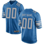 BIPIHUC Custom D.Lions Blue Replica Game Stitched Jerseys