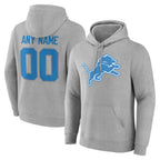 BIPIHUC Custom D.Lions Gray Pullover Hoodies Limited Any Name & Numbers Stitched Jerseys